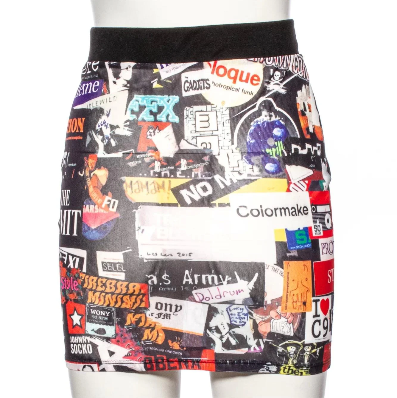 Women's Grunge Graffiti Printed Short Skirt - Image 6