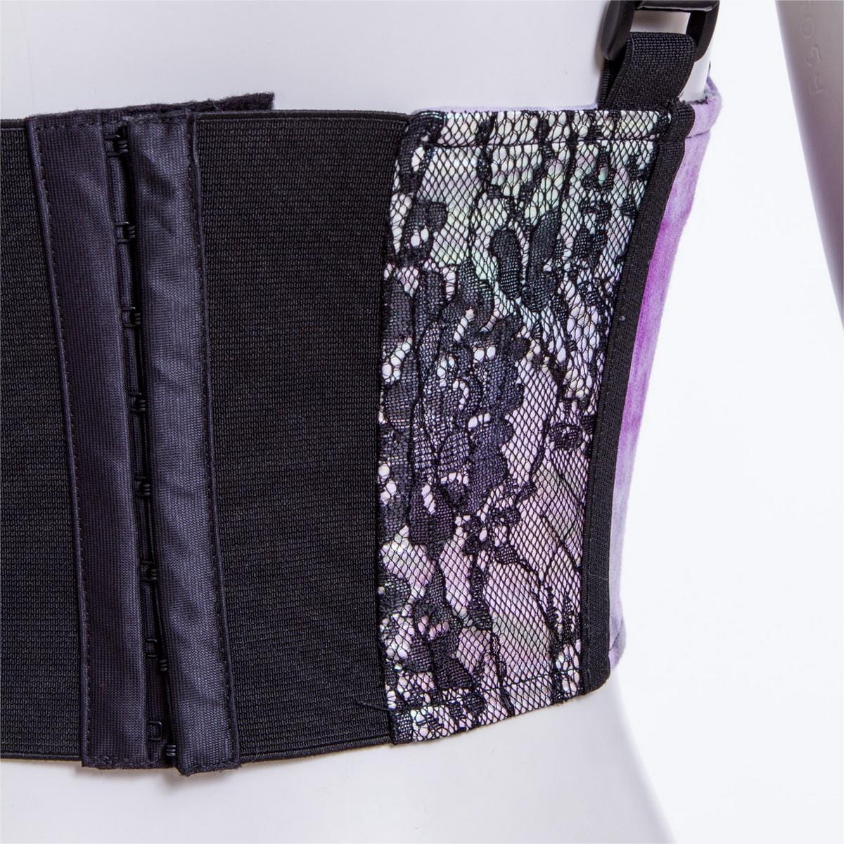 Women's Grunge Lace Splice Tie-dyed Vest - Image 5
