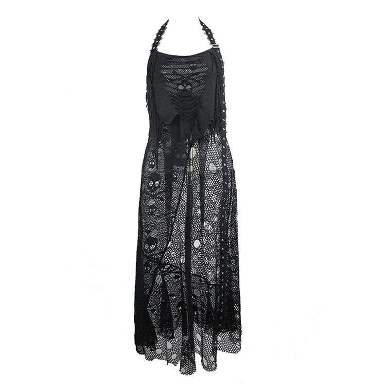 Women's Grunge Net Over Skirt - Image 4