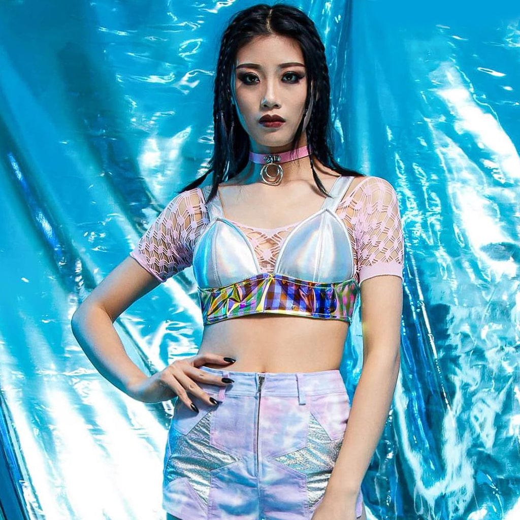 Women's Grunge Rainbow Bustier