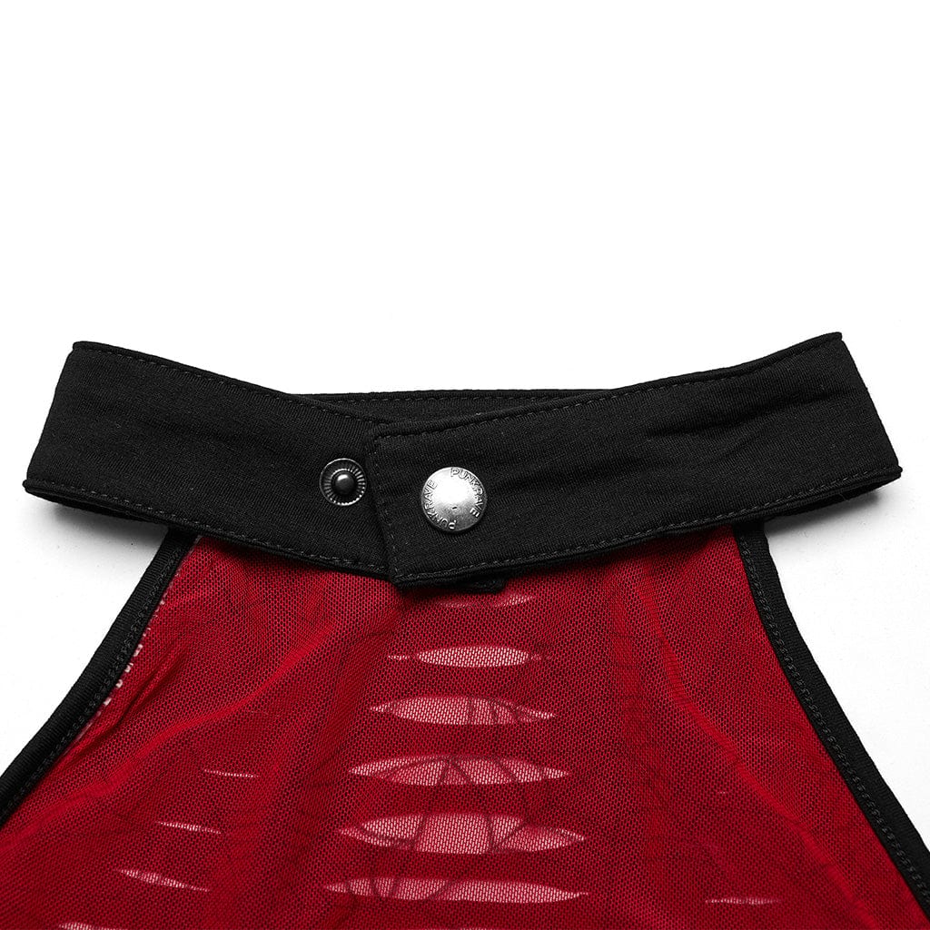 Women's Grunge Ripped Halterneck Tank Top - Image 9