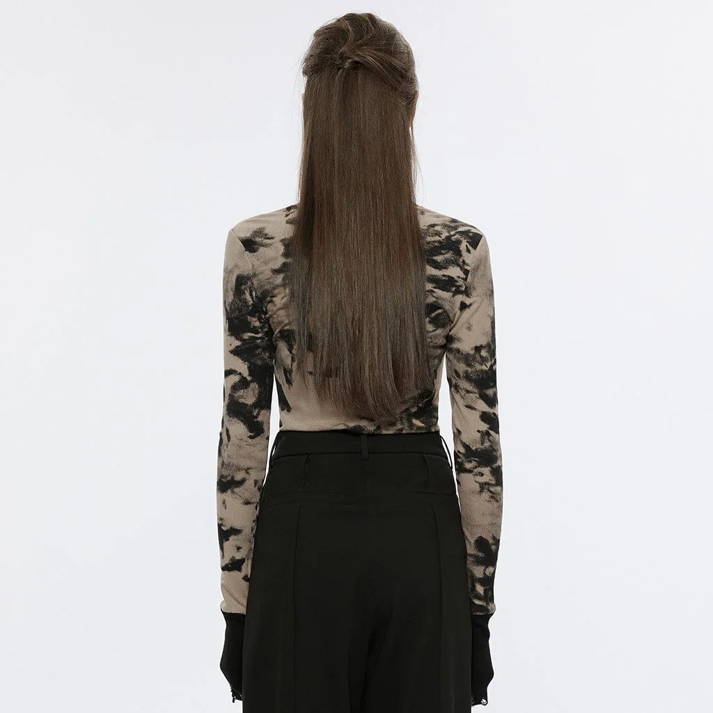 Women's Grunge Ripped Tie-dyed Shirt - Image 7