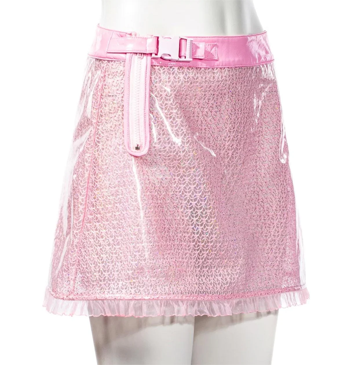 Women's Grunge Sheer Lace-trimmed Short Skirt - Image 7