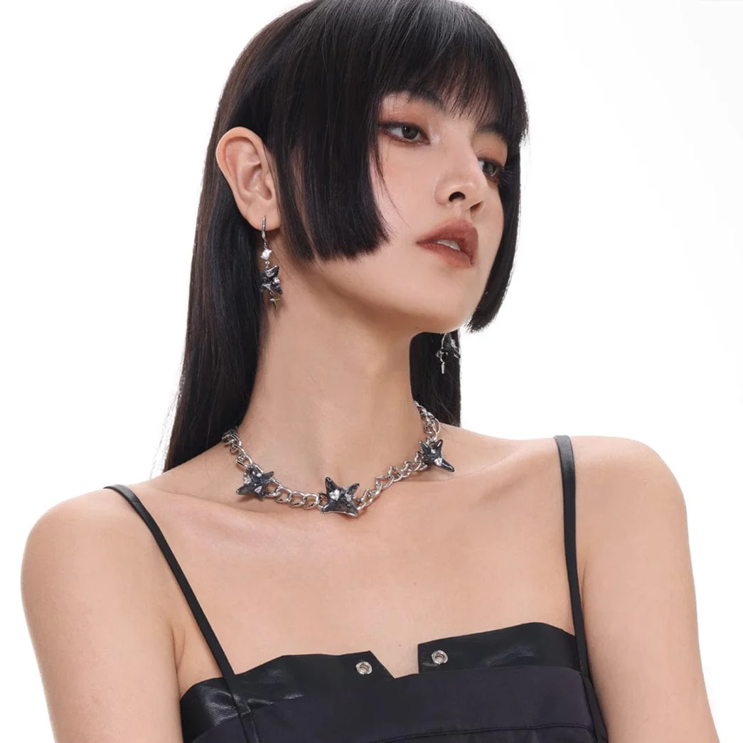 Women's Grunge Star Earrings - Image 3