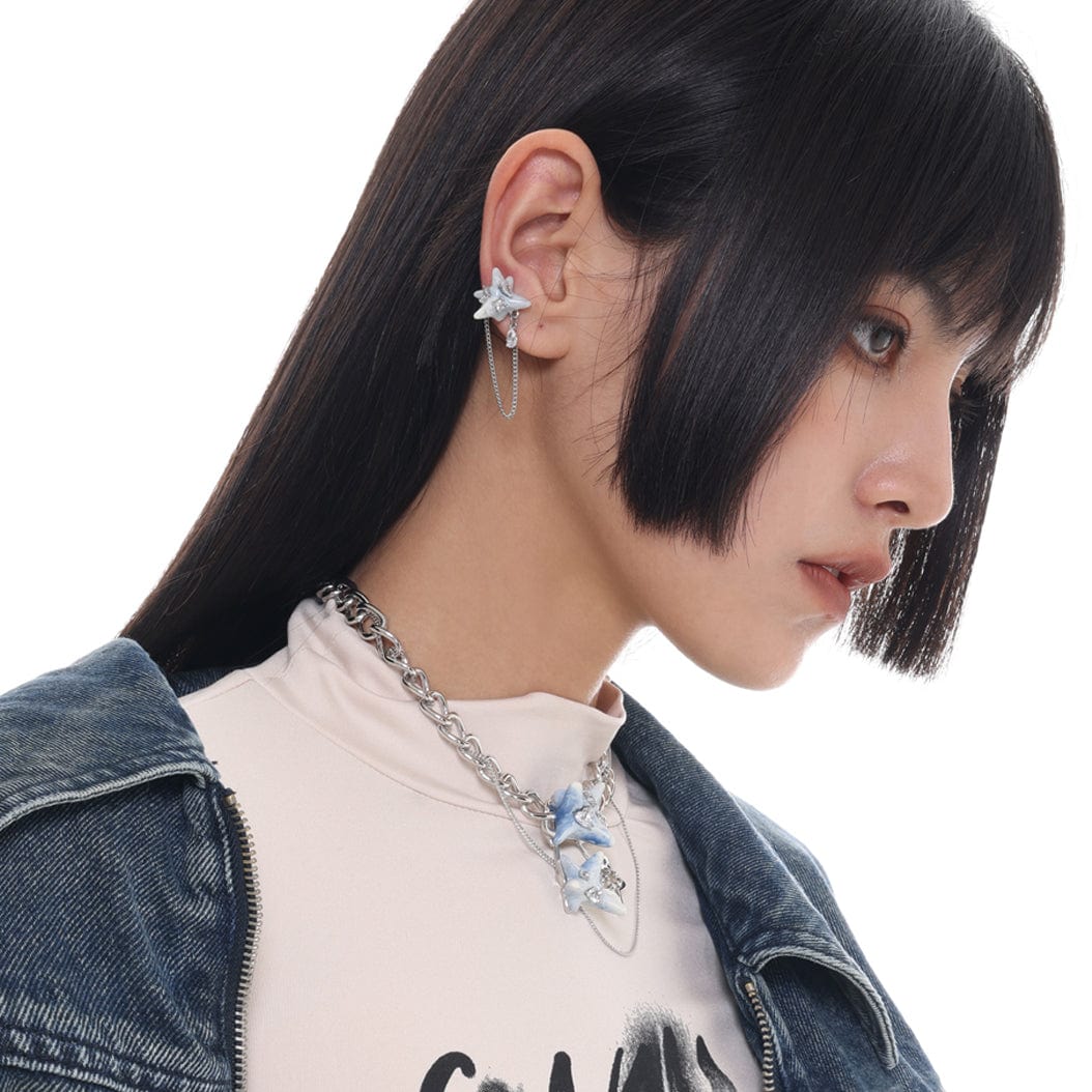 Women's Grunge Starfish Tassel Earrings - Image 2