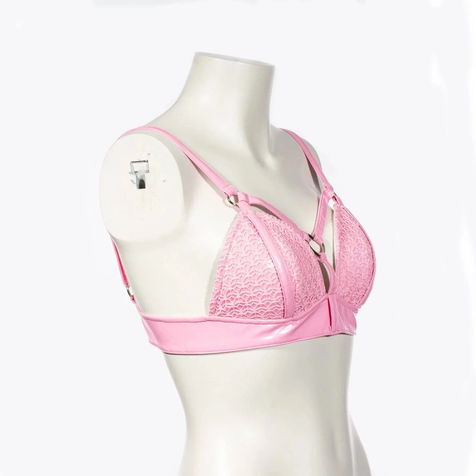 Women's Grunge Strap Patent Leather Bustier - Image 11