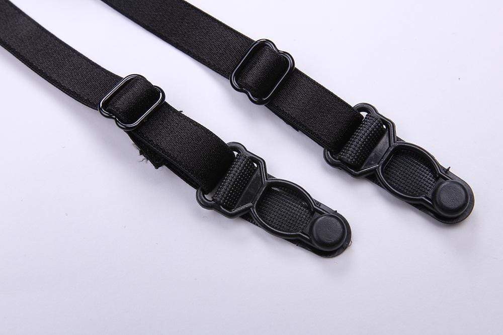 Women's Halter Buckle Up Faux Leather Corset With G String - Image 7