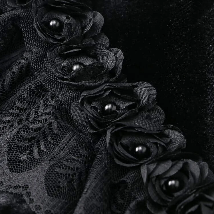 Women's Lace & Flower Vintage Cape - Image 13