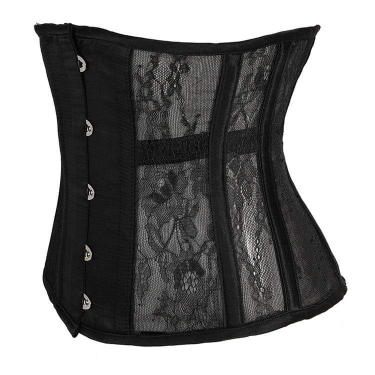 Women's Lace-up Underbust Buckles Lace Corsets - Image 3