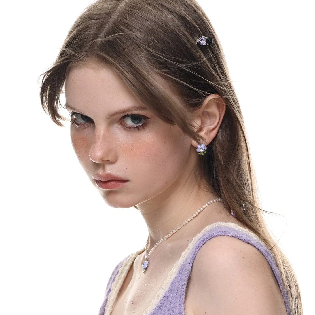 Women's Lolita Colorful Tulip Diamante Earrings - Image 4