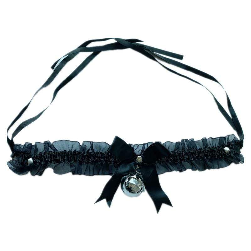 Women's Lolita Cute Bowknot Bell Lace Choker - Image 7