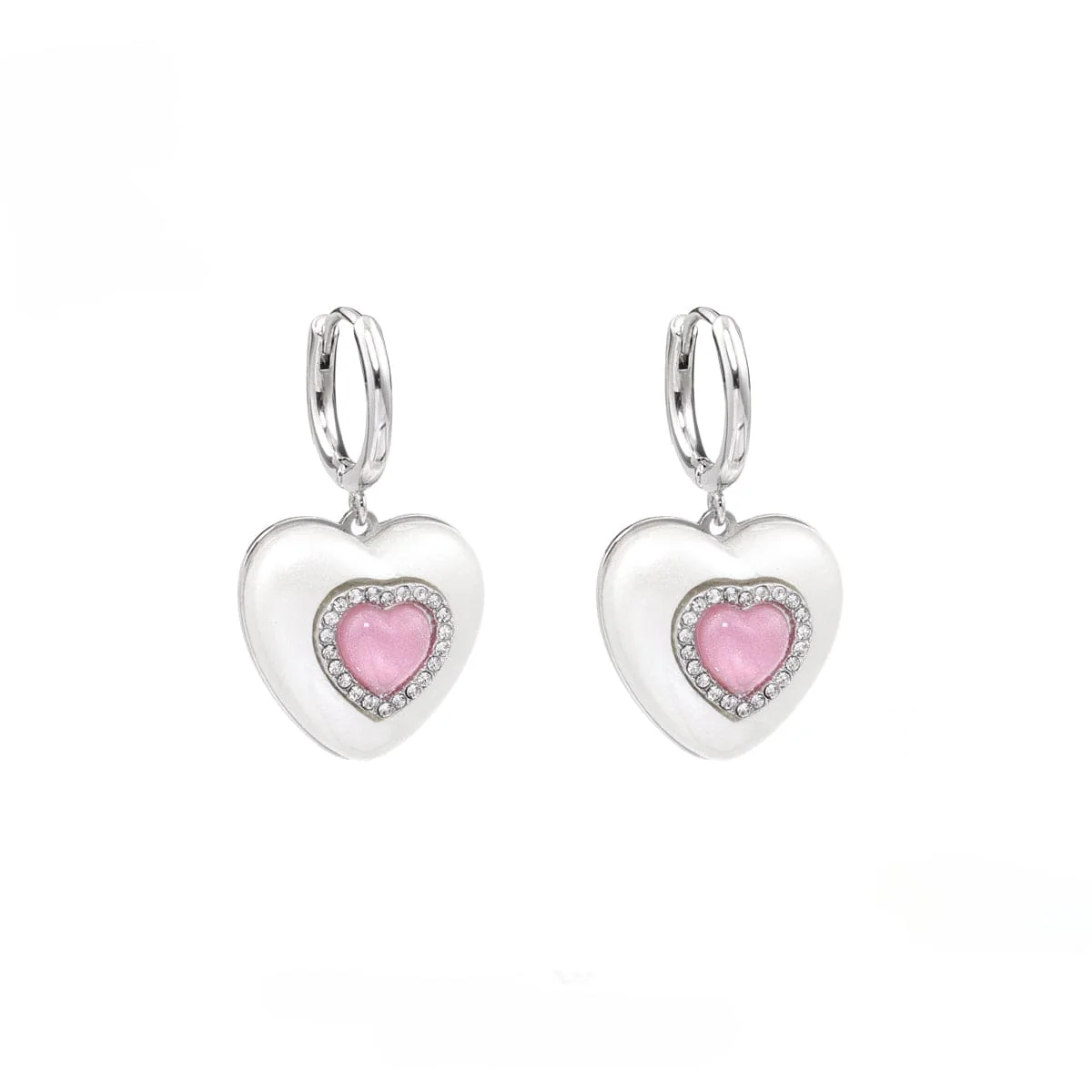 Women's Lolita Diamante Heart Earrings - Image 5