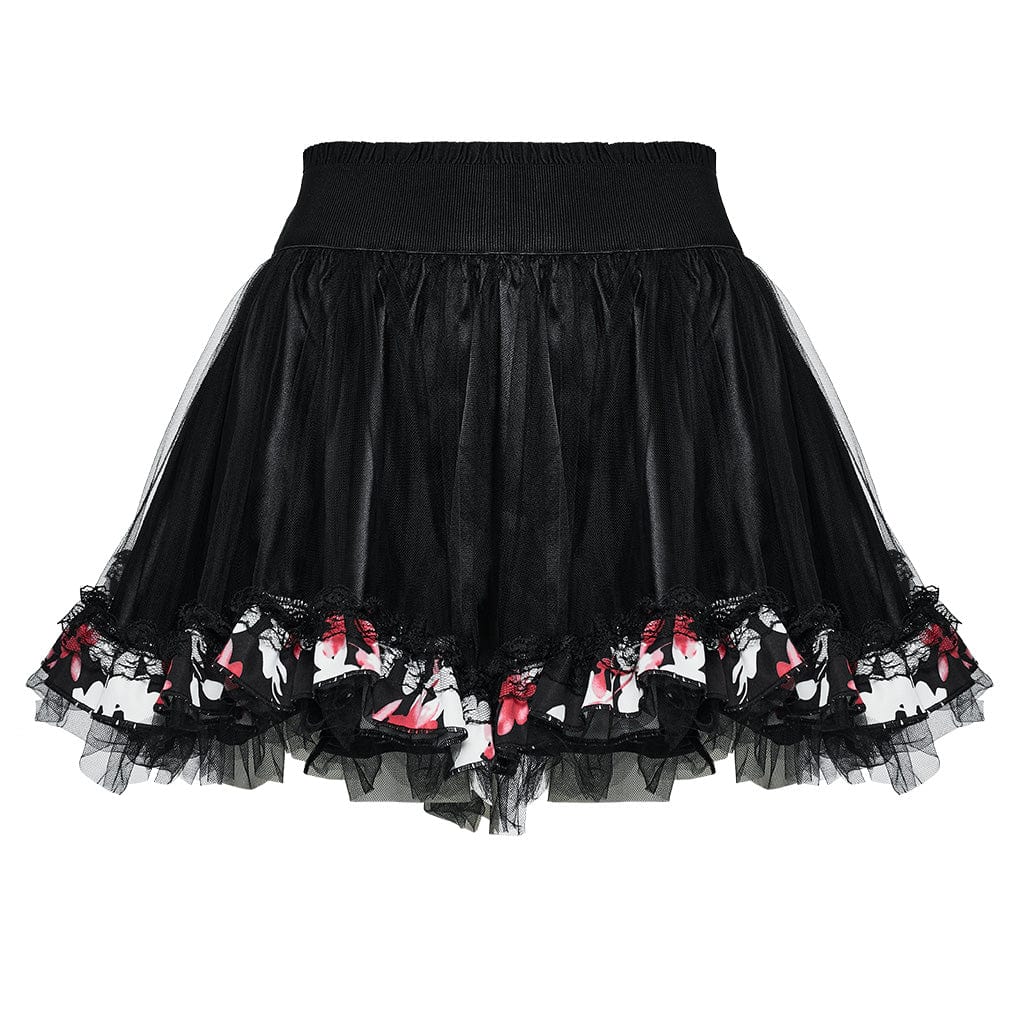 Women's Lolita Floral Printed Kimono with Skirt - Image 7