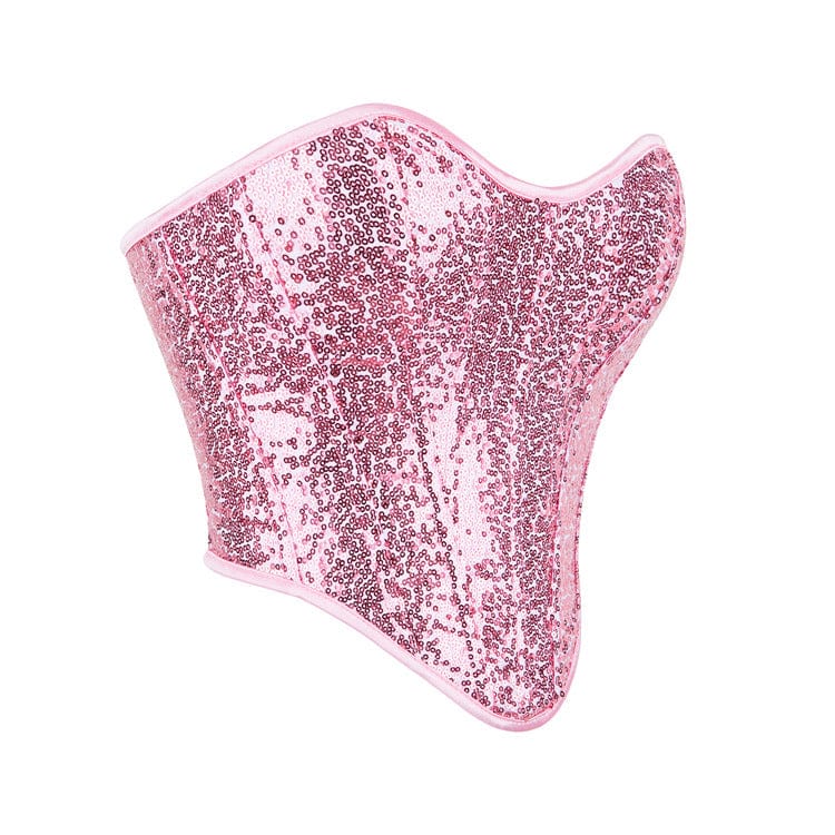 Women's Lolita Sequin Sparkled Overbust Corset - Image 3
