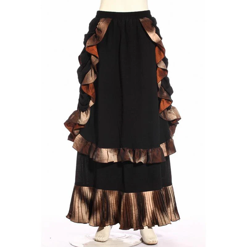 Women's Long Layered Steampunk Skirt - Image 4