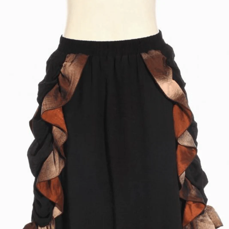Women's Long Layered Steampunk Skirt - Image 5