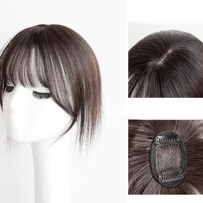 Women's Natural Bangs Human Hair Wig - Image 6
