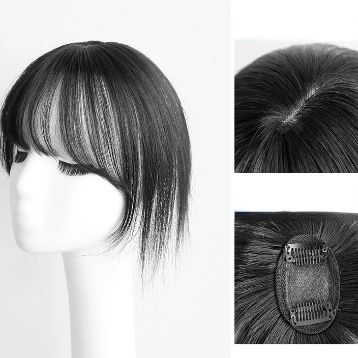 Women's Natural Bangs Human Hair Wig - Image 7