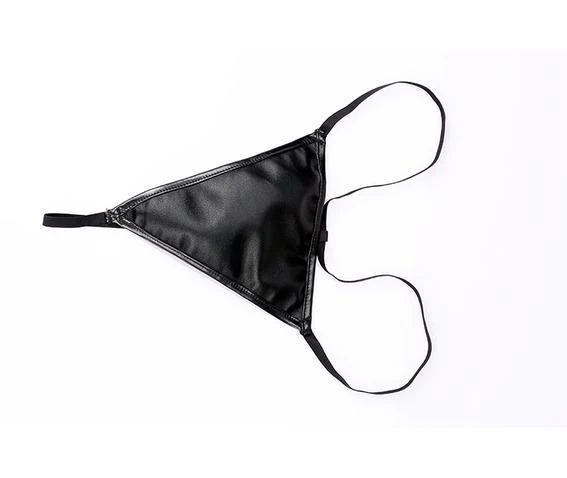 Women's Plus Size Faux Leather Overbust Zipper Corset G String - Image 7