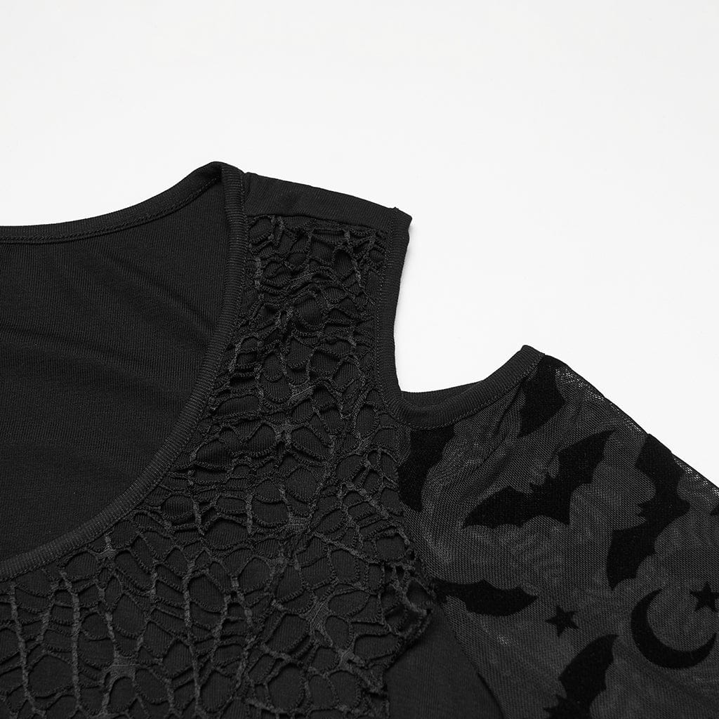 Women's Plus Size Gothic Irregular Off-the-shoulder Ruffled Witch Dress - Image 6