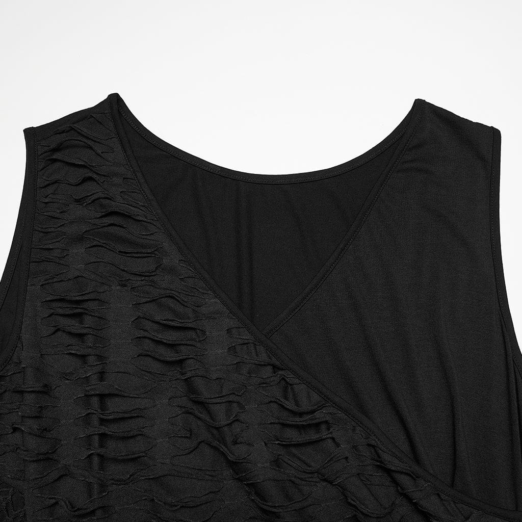 Women's Plus Size Gothic Plunging Irregular Ripped Honeymoon Dress Graduation Dress - Image 6