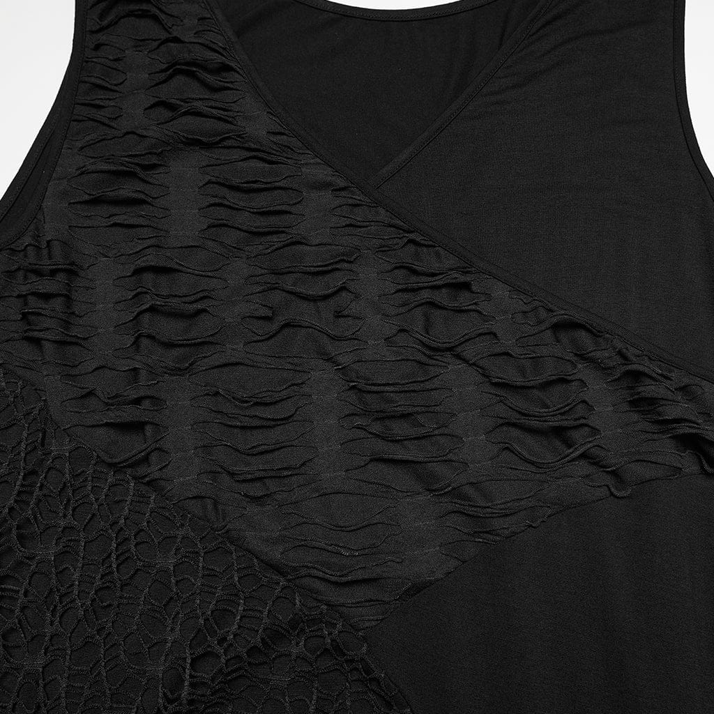 Women's Plus Size Gothic Plunging Irregular Ripped Honeymoon Dress Graduation Dress - Image 7