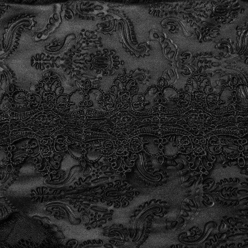 Women's Plus Size Gothic Ruffled Lace Splice Embossed Skirt - Image 7