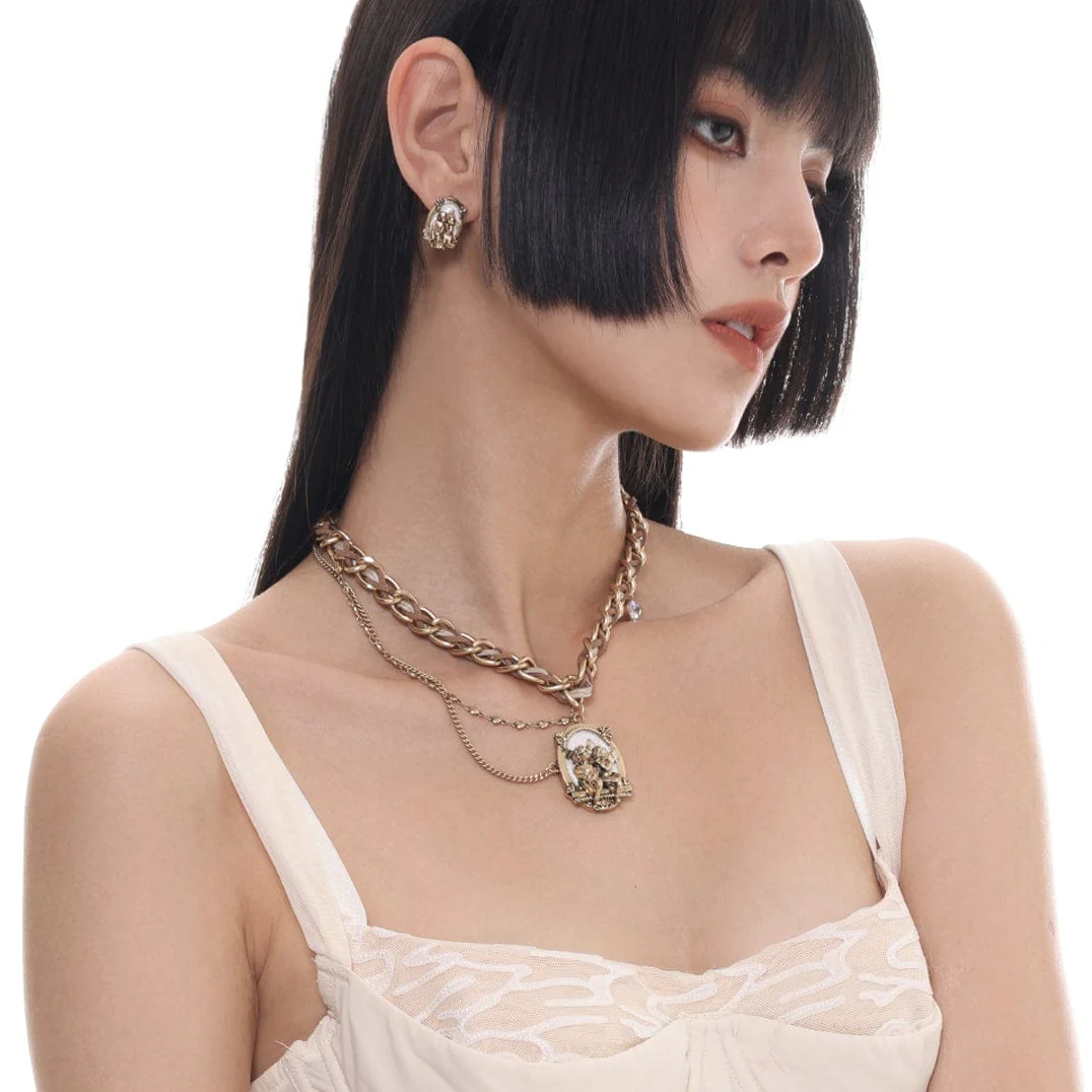 Women's Punk Angel Pendant Necklace - Image 2