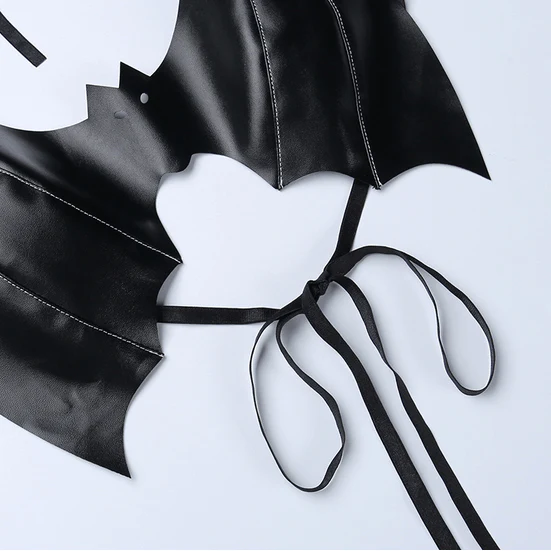 Women's Punk Bat Faux Leather Bustier - Image 9