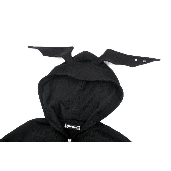 Women's Punk Batwing Zip Hoodie - Image 11