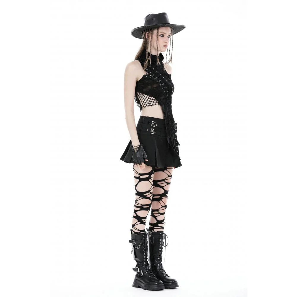 Women's Punk Big-pocket Buckle Pleated Skirt - Image 8