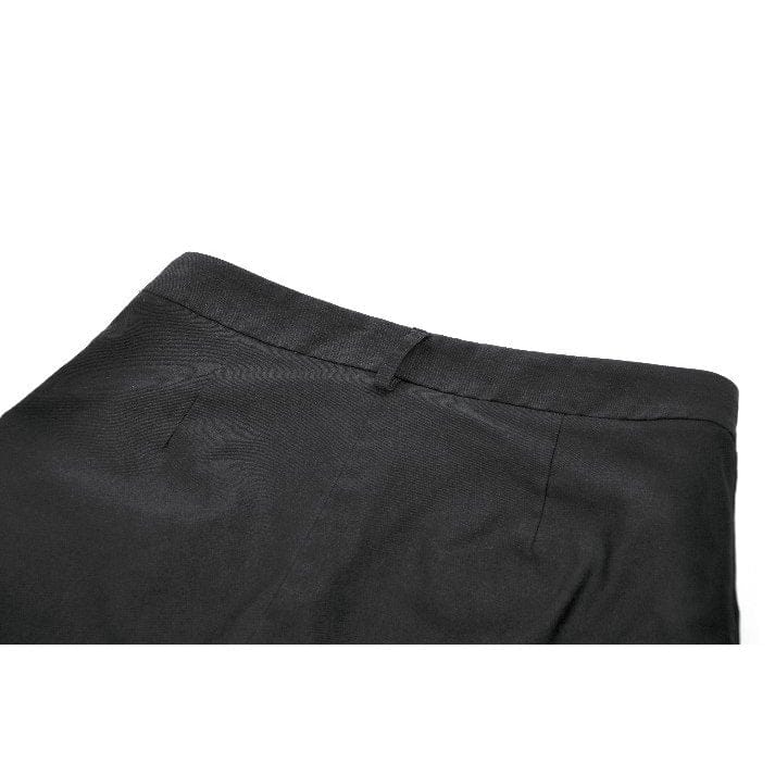 Women's Punk Big Pocket Zip Shorts with Leg Harness - Image 12