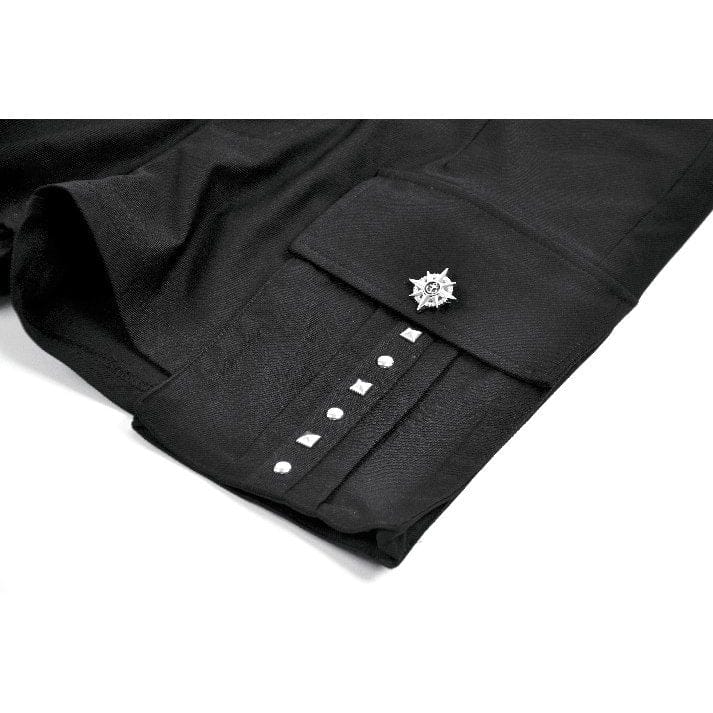 Women's Punk Big Pocket Zip Shorts with Leg Harness - Image 14