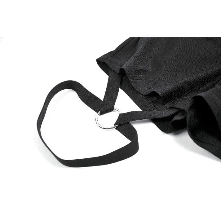 Women's Punk Big Pocket Zip Shorts with Leg Harness - Image 15