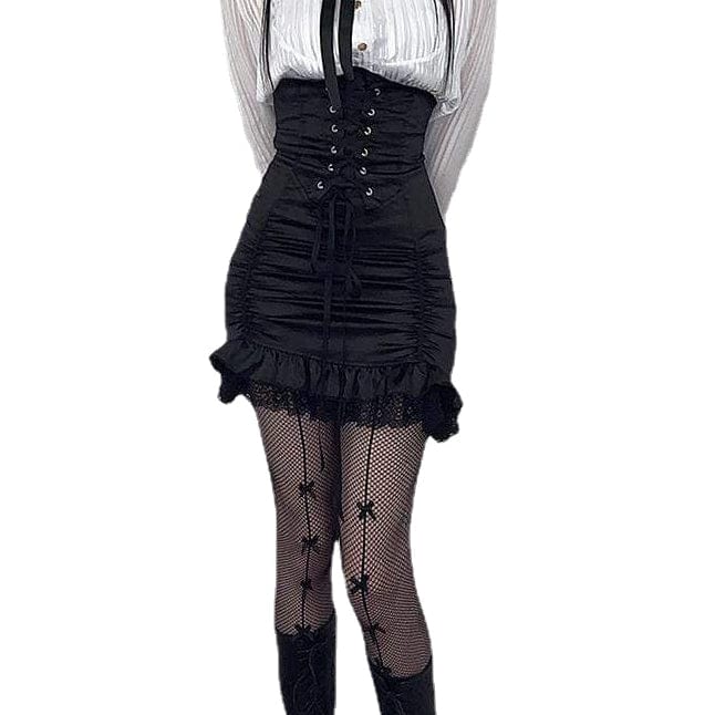 Women's Punk Bowknot Fishnet Stockings - Image 3