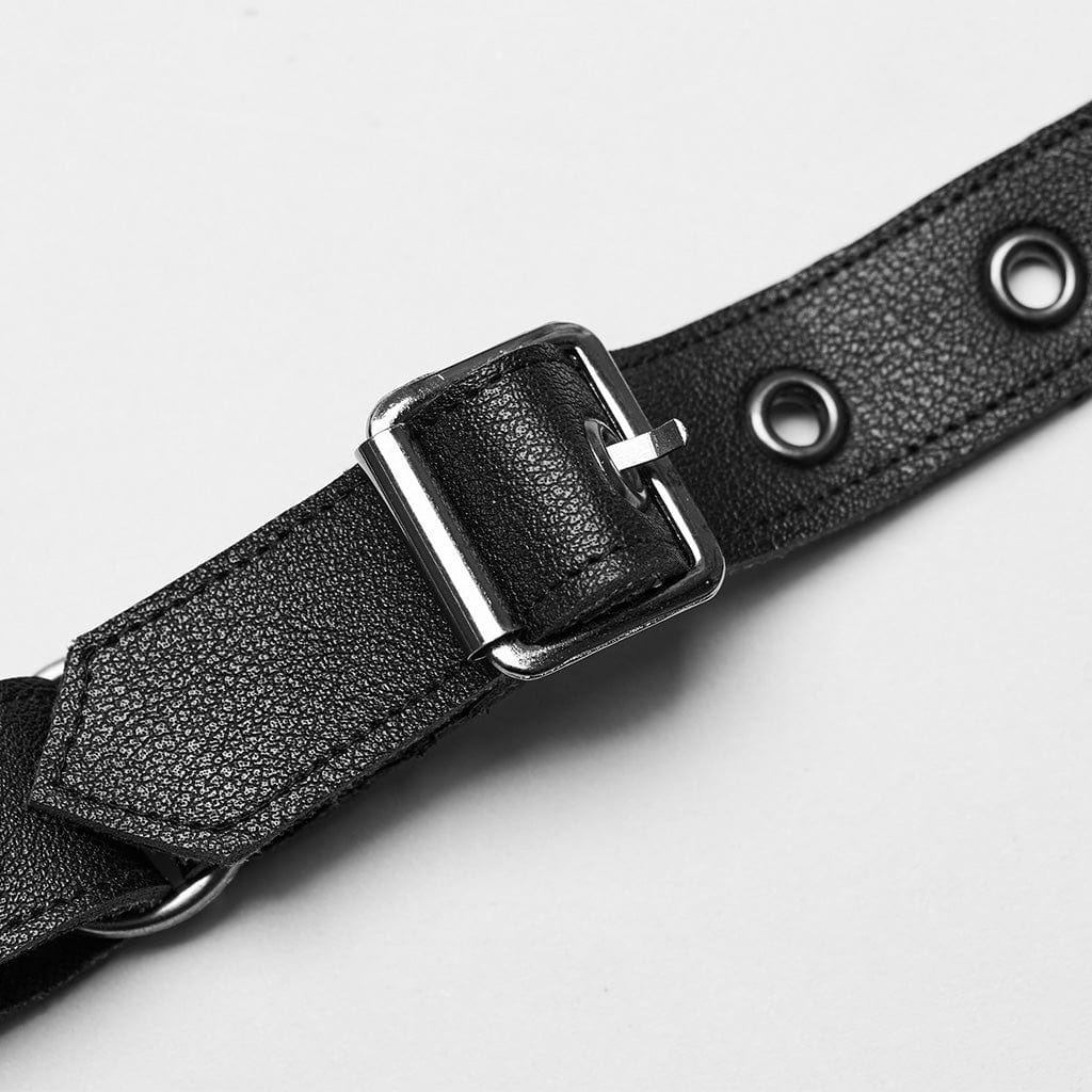 Women's Punk Buckle Faux Leather Body Harness - Image 9