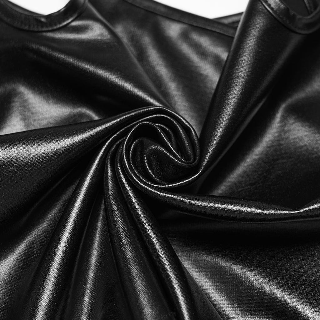 Women's Punk Buckle Strap Square Neck Tank Top - Image 9