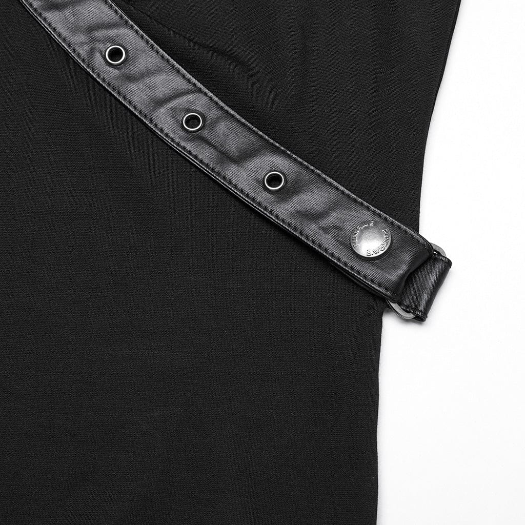 Women's Punk Buckle Strap Tank Top - Image 9