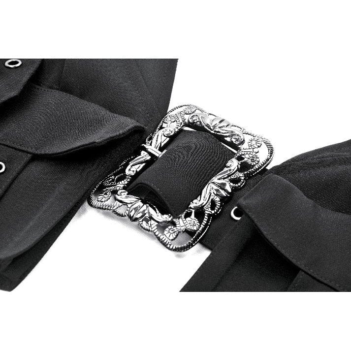 Women's Punk Buckle Utility Vest - Image 18