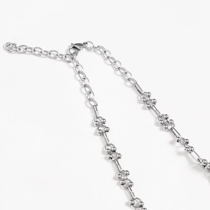 Women's Punk Chain Hexagram Fishbone Necklace - Image 10