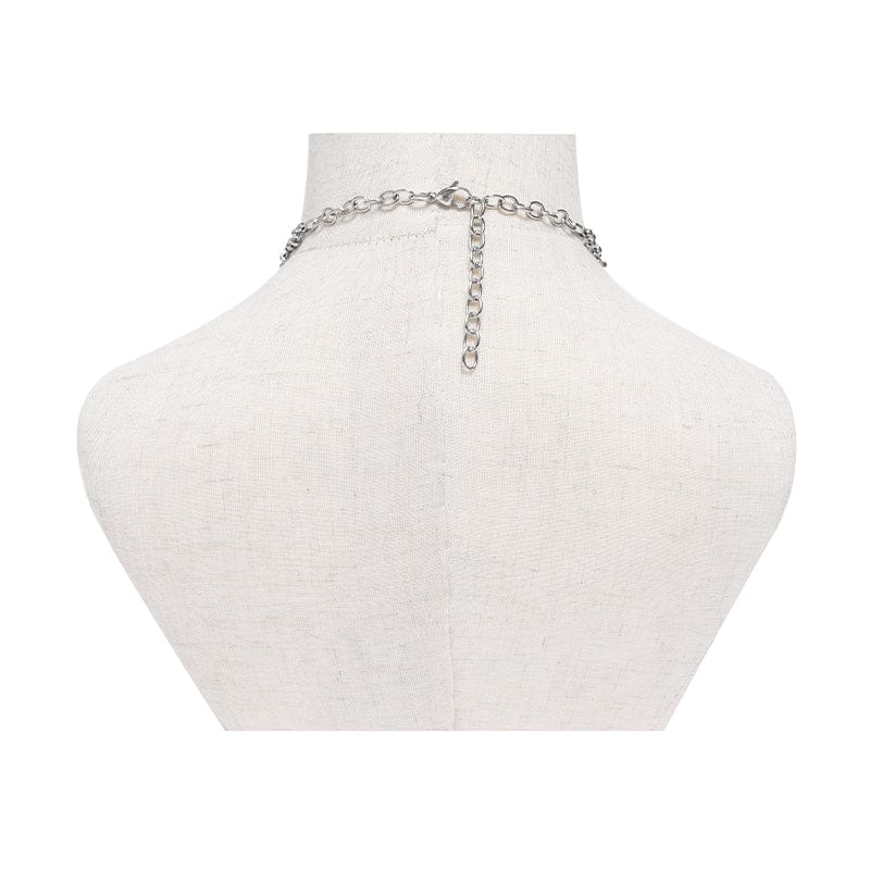 Women's Punk Chain Hexagram Fishbone Necklace - Image 7