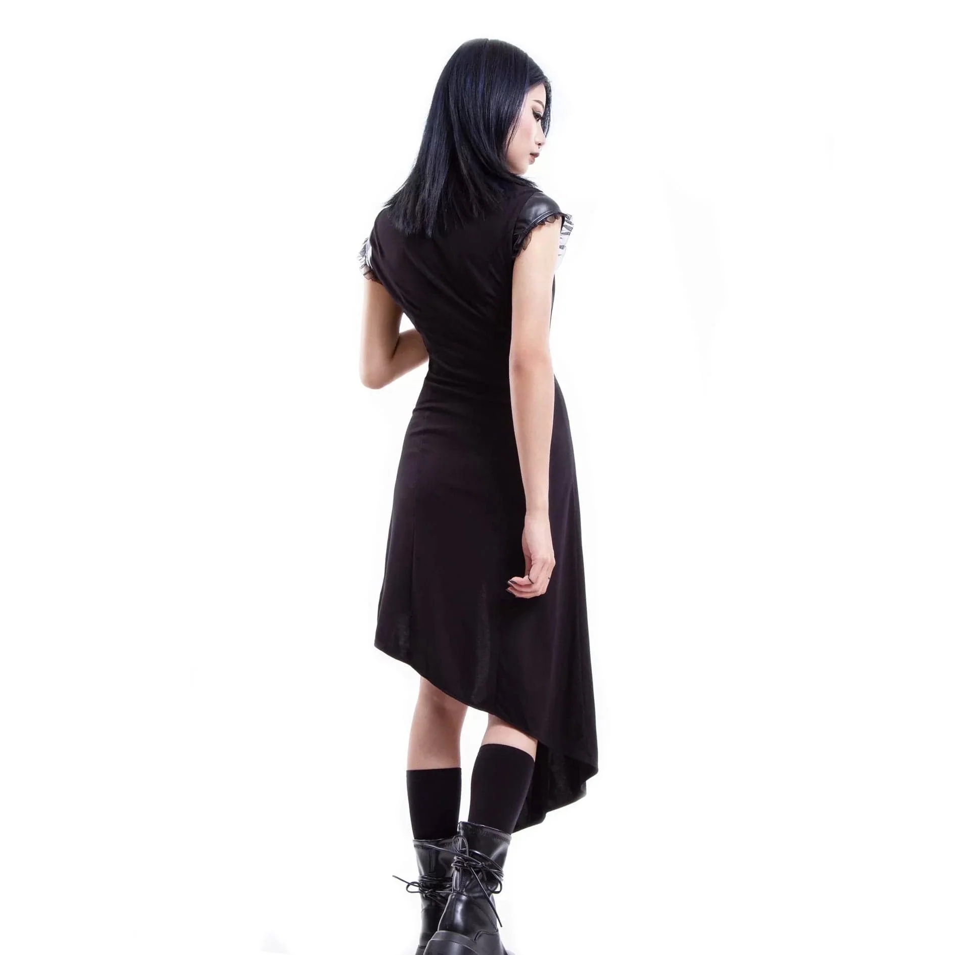 Women's Punk Cheongsam Collar Irregular Dress - Image 3