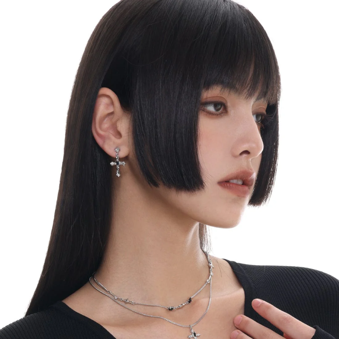 Women's Punk Cross Earrings - Image 3
