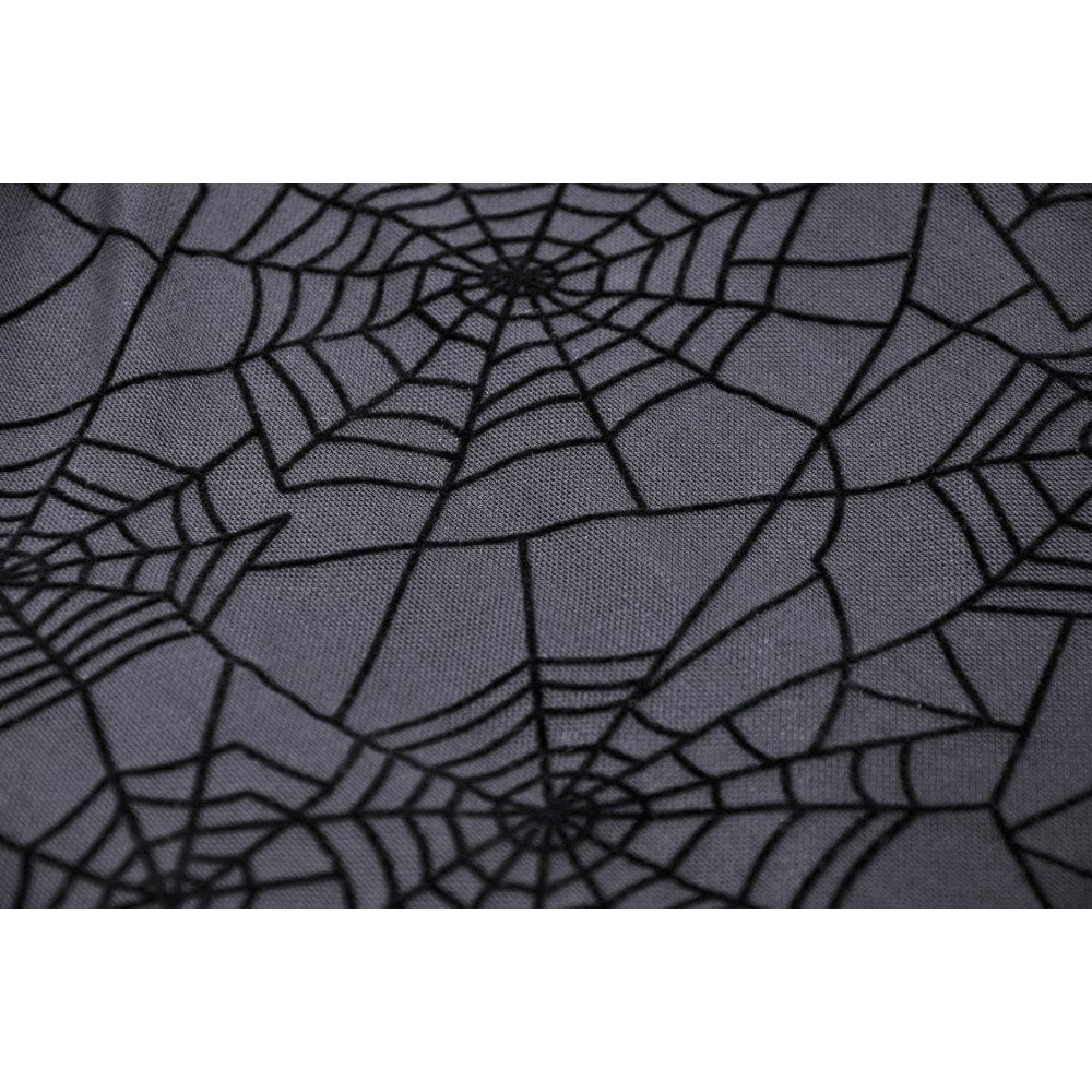 Women's Punk Cross Spider Mesh Slip Dress Graduation Dress - Image 20