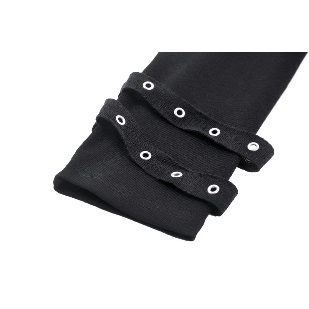 Women's Punk Cutout Cross Eyelet Crop Top - Image 14