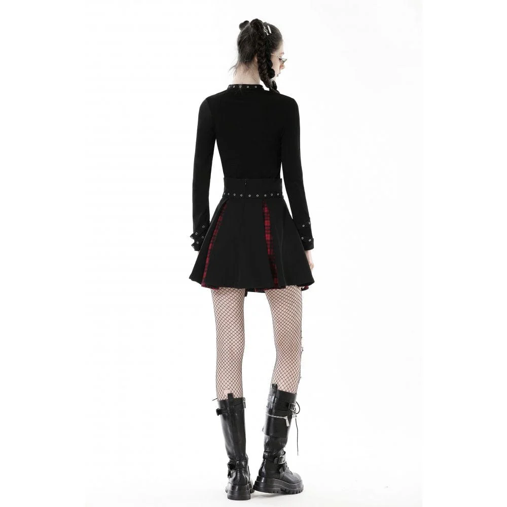 Women's Punk Cutout Cross Eyelet Crop Top - Image 7