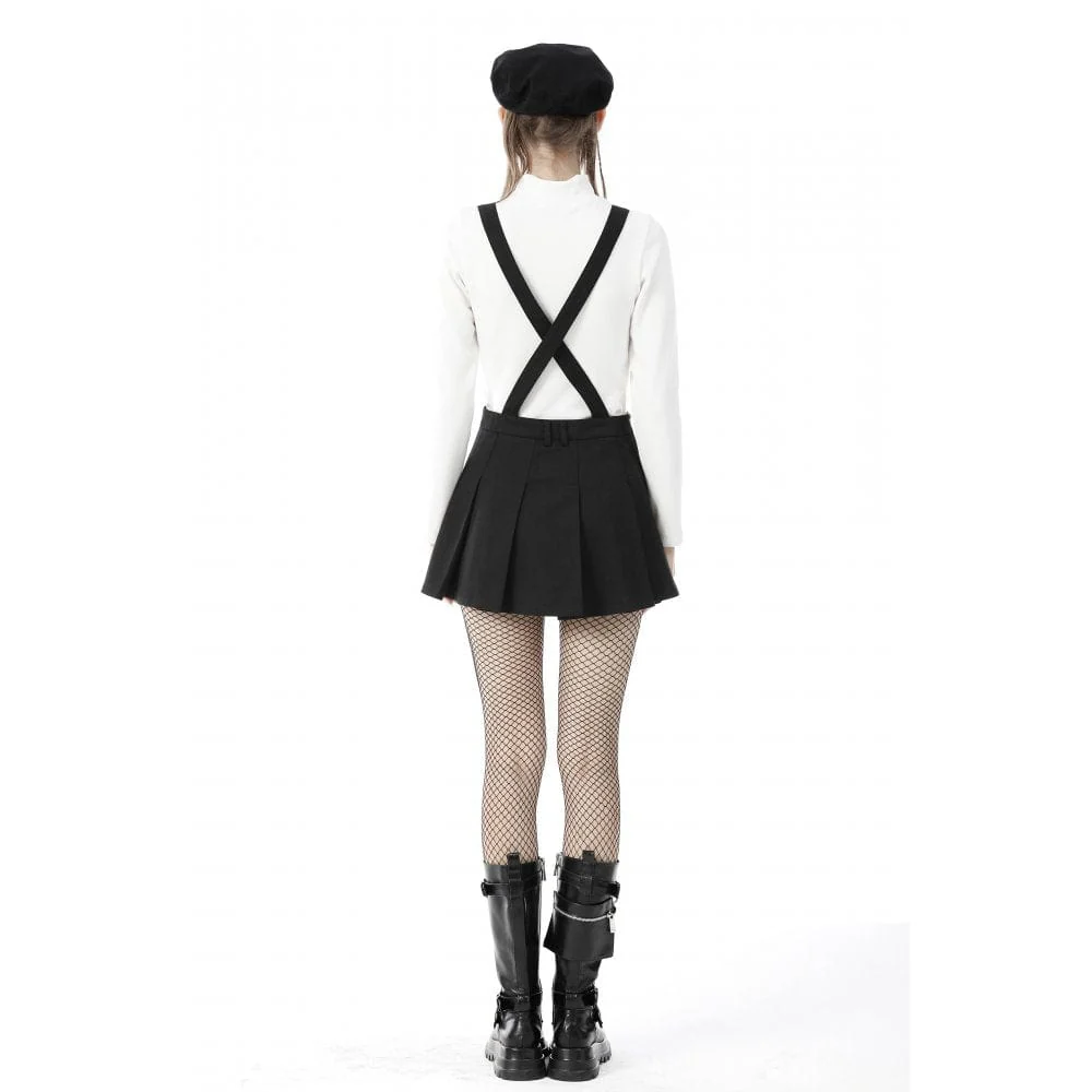 Women's Punk Devil Blood Suspender Skirt - Image 4