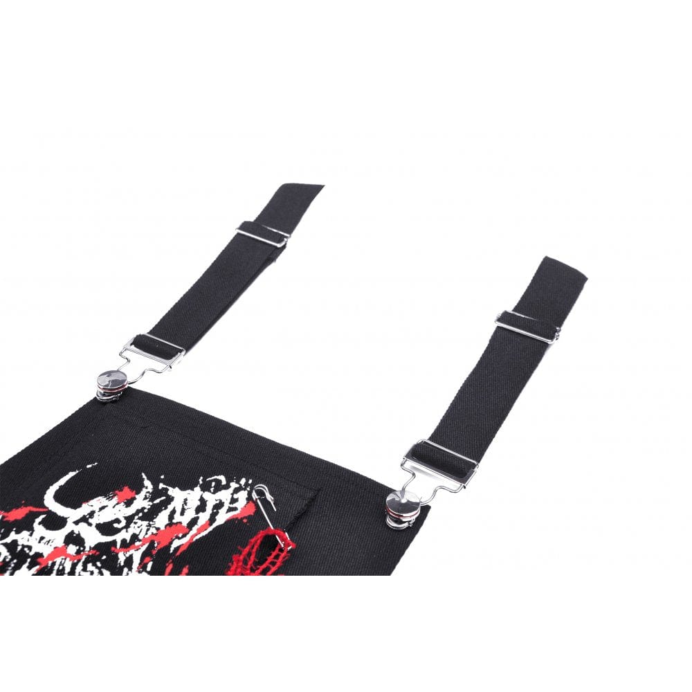 Women's Punk Devil Blood Suspender Skirt - Image 7