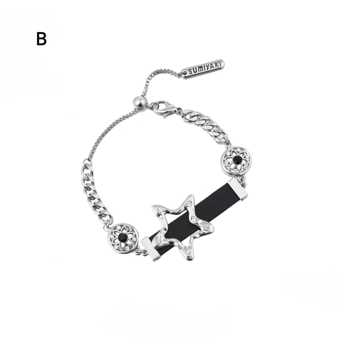 Women's Punk Diamante Star Bracelet - Image 6