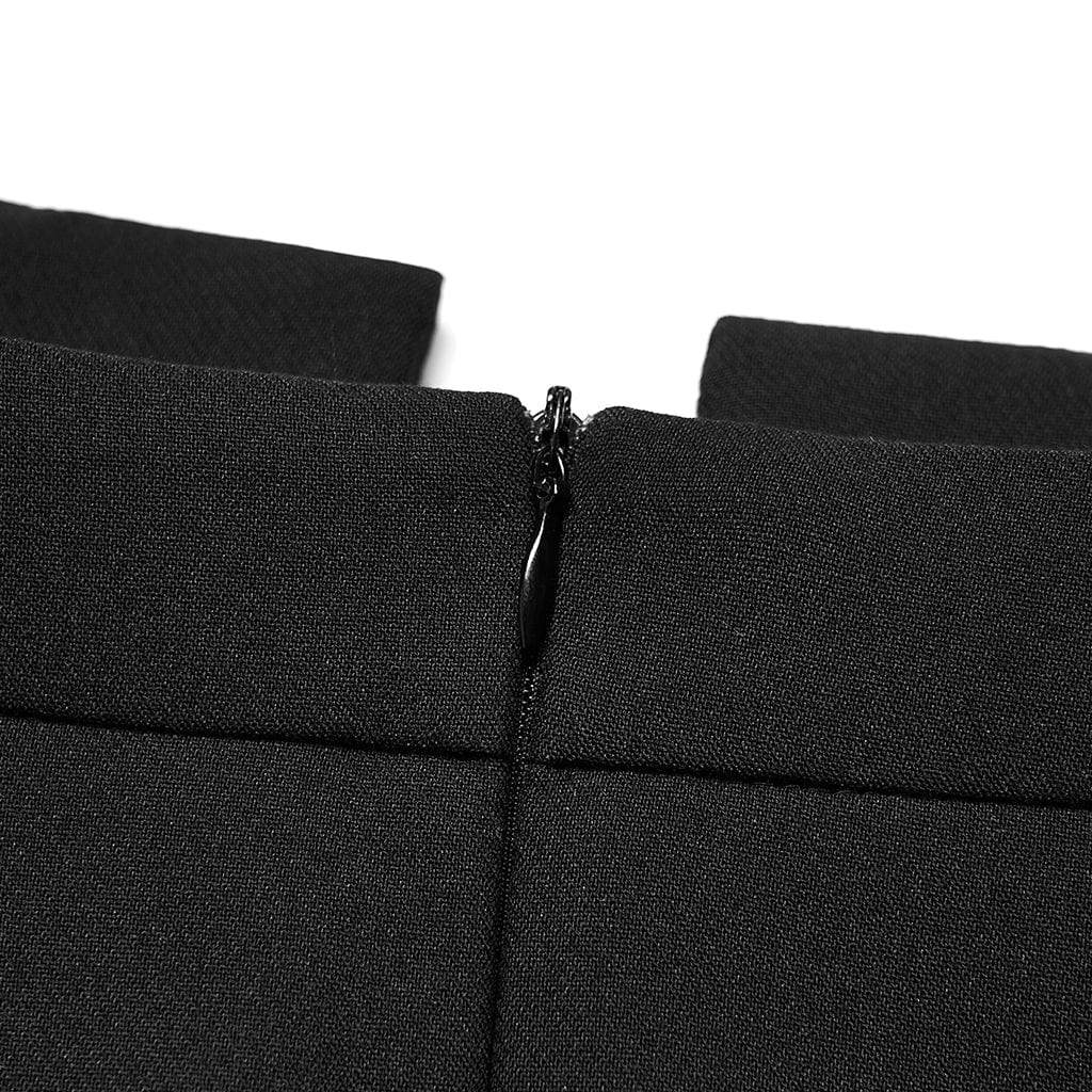 Women's Punk Double Pocket A-line Skirt - Image 6